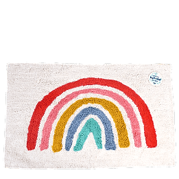 Rainbow Tufted Cotton Bath Mat