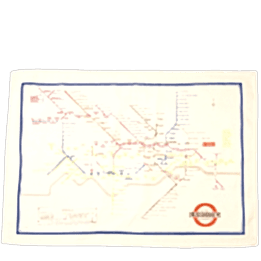 Cotton tea towel - TfL Heritage Tube Map