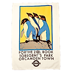 Cotton tea towel - TfL Vintage Poster "For the Zoo..."