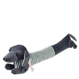 Sausage Dog Draught Excluder - Green Jumper