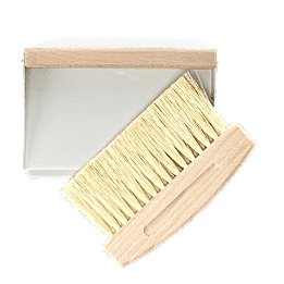 Wooden Table Brush And Pan Set - Soft Grey