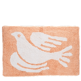 Tufted cotton bath mat - White dove