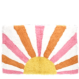 Tufted cotton bath mat - Sunset