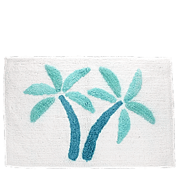 Tufted cotton bath mat - Palm trees