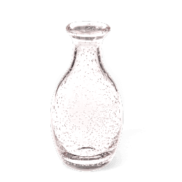 Hand blown bubble glass vase - Rose pink