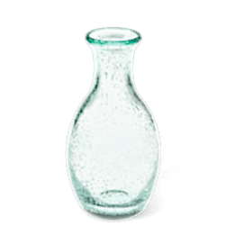 Hand blown bubble glass vase - Green