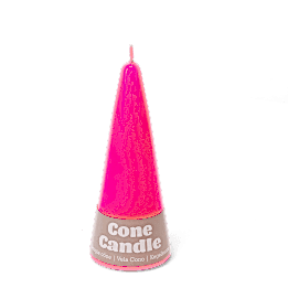 Small cone candle - Bright Pink