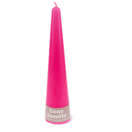 Tall cone candle - Bright Pink