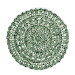 Crochet placemat - Green