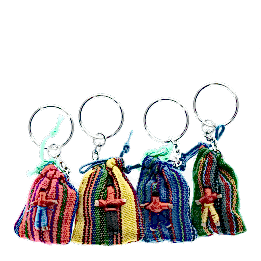 Mini worry dolls with keyring - Assorted
