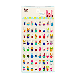 3D puffy stickers (single sheet) - Bonny Bunny