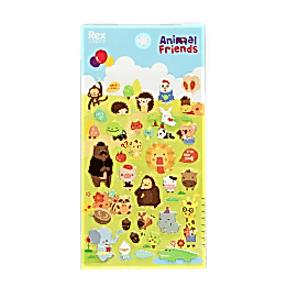 3D puffy stickers (single sheet) - Animal Friends
