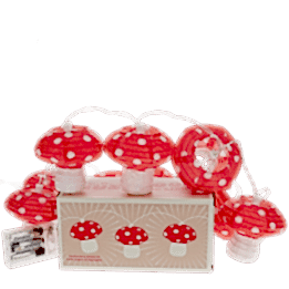  String of LED mushroom lights