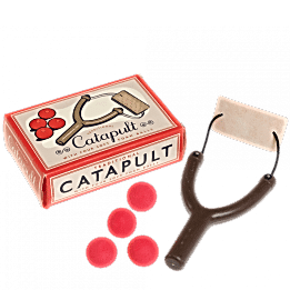 Catapult toy with 4 foam balls