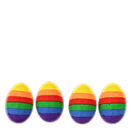 Rainbow egg erasers (set of 4)