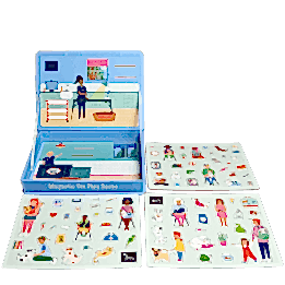 Magnetic vet play scene set (75 pieces)