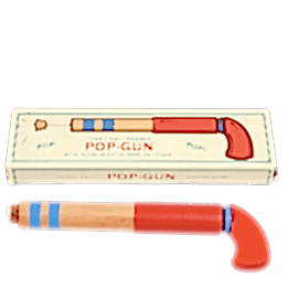 Traditional wooden pop-gun