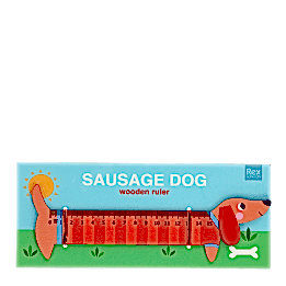 Wooden ruler - Sausage Dog
