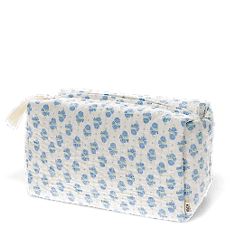Quilted wash bag - Cornflower
