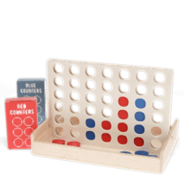 Wooden Four in a Row game set
