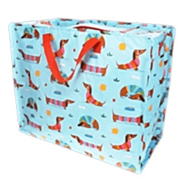 Jumbo storage bag - Sausage Dog (blue)