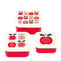 Snack boxes (set of 3) - Vintage Apple