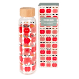 Glass water bottle 420ml - Vintage Apple