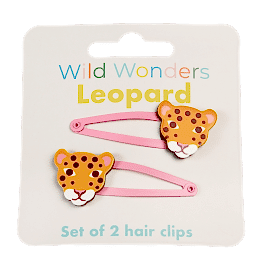 Hair clips (set of 2) - Wild Wonders leopard