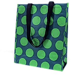 Shopping bag - Spotlight green on blue