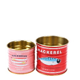 Mini storage tins (set of 2) - Fish MACKEREL & ANCHOVIES