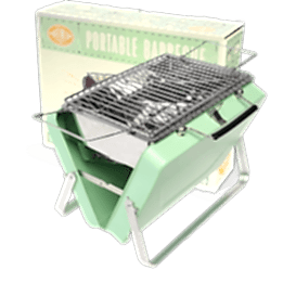 Portable suitcase BBQ - Pistachio