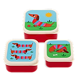 Snack boxes (set of 3) - Sausage Dog