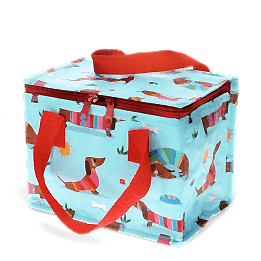 Insulated lunch bag - Sausage Dog (blue)