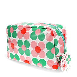 Wash bag - Pink and green Daisy