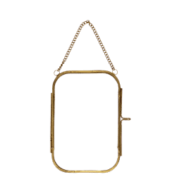 Rounded hanging brass frame 10x15cm