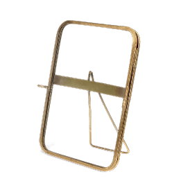 Rounded standing brass frame 13x18cm