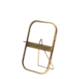 Rounded standing brass frame 10x15cm