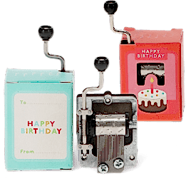 Hand-crank music box - Happy Birthday