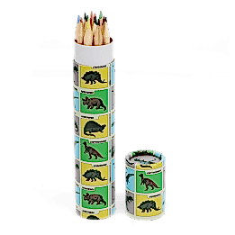 Long tube of colouring pencils - Prehistoric Land