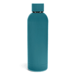 Rubber Coated Steel Bottle 500ml - Petrol Blue
