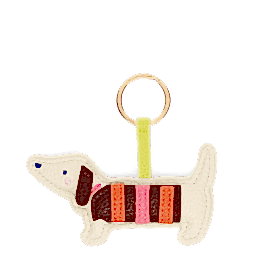 Faux leather keyring - Sausage Dog