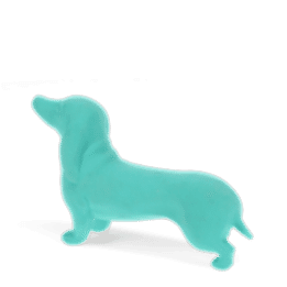 Giant sausage dog eraser turquoise