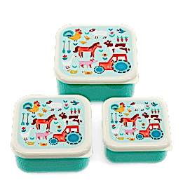 Snack boxes (set of 3) - Farmyard