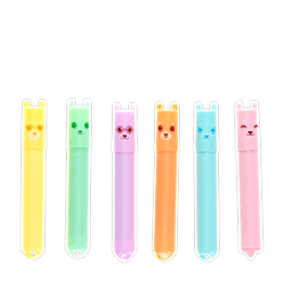 Mini highlighters (set of 6) - Bear