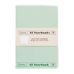 A5 notebooks (set of 2) - Green & aqua
