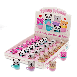 Mini berry scented lip balm (assorted) - Teacup animal friends