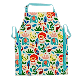 Wipeable cotton children's apron - Wild Wonders