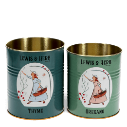 Storage tins (set of 2) - Lewis and Herb