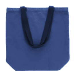 Two-tone cotton tote bag - Indigo blue