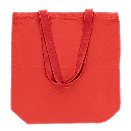 Two-tone cotton tote bag - Red